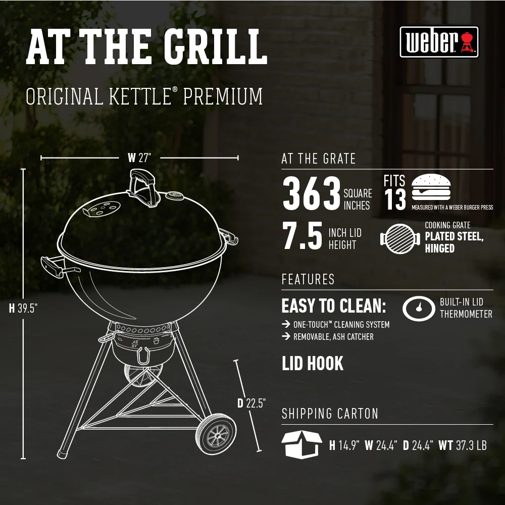 Weber Grills Original Kettle Premium 22-in W Copper Kettle Charcoal Grill 5 Weber Grills Original Kettle Premium 22-in W Copper Kettle Charcoal Grill - Image 5
