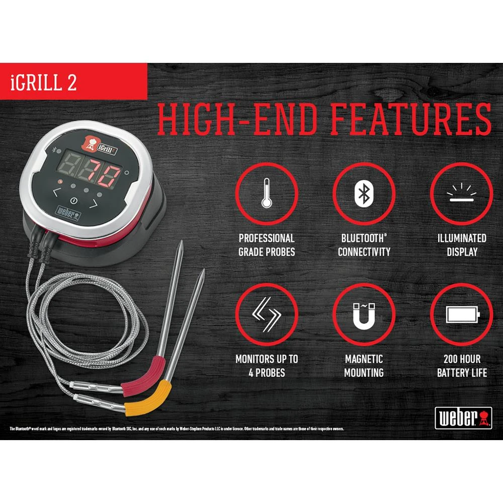 Weber Grill Replacement Parts iGrill Round Bluetooth Compatibility Grill Thermometer 7 Weber Grill Replacement Parts iGrill Round Bluetooth Compatibility Grill Thermometer - Image 7