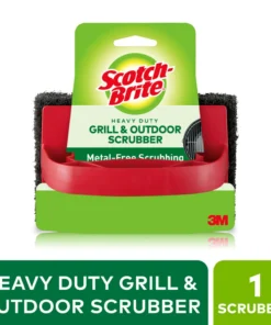Scotch-Brite Grilling Tools & Accessories Heavy Duty Grill Scrubber Polyester Plastic 3.8-in Grill Brush