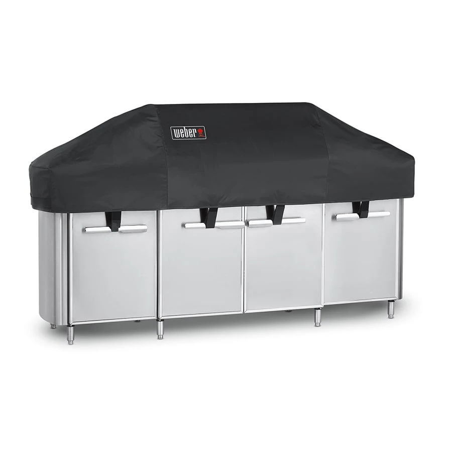 Weber Grilling Tools & Accessories 91-in W x 21.5-in H Black Modular Outdoor Kitchen Gas Grill Cover 1 Weber Grilling Tools & Accessories 91-in W x 21.5-in H Black Modular Outdoor Kitchen Gas Grill Cover