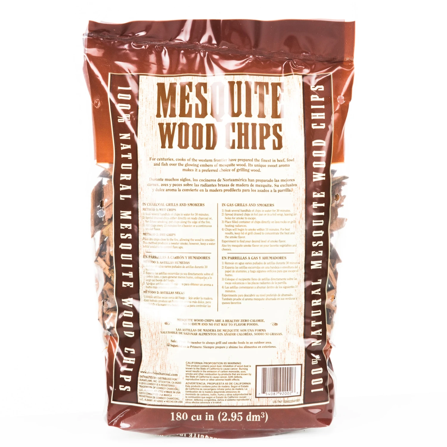 Cowboy Charcoal Grilling Fuels Mesquite 180 Cubic Inch(Es) Wood Chips 4 Cowboy Charcoal Grilling Fuels Mesquite 180 Cubic Inch(Es) Wood Chips - Image 4