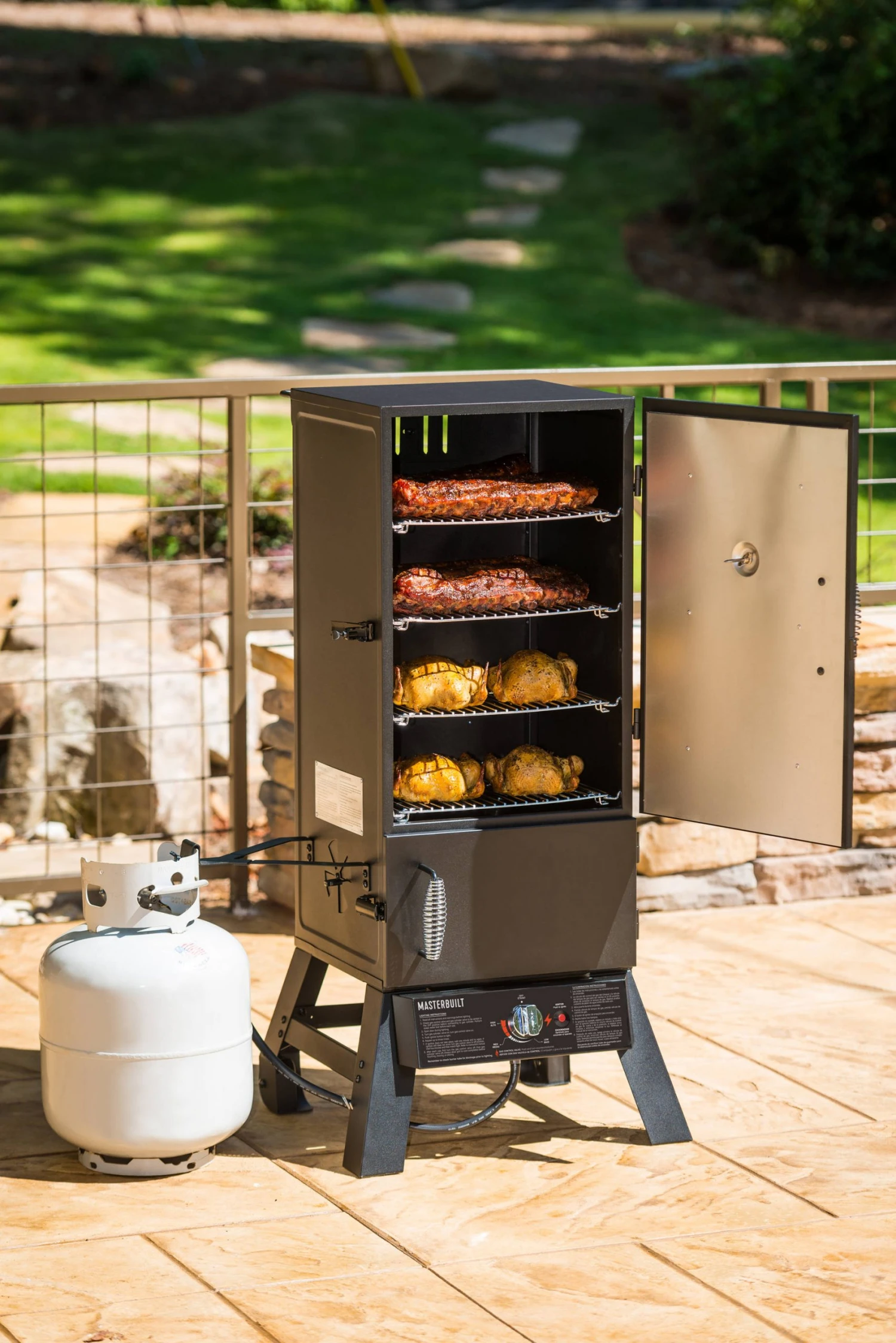 Masterbuilt Smokers John McLemore Signature Series Two Door 30-inch 731.6 Sq. Black Gas Smoker 2 Masterbuilt Smokers John McLemore Signature Series Two Door 30-inch 731.6 Sq. Black Gas Smoker - Image 2