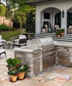Char-Broil Outdoor Kitchens Medallion Built-In Grill Cabinet Double Doors -Mmaster Outlet Shop 10181865