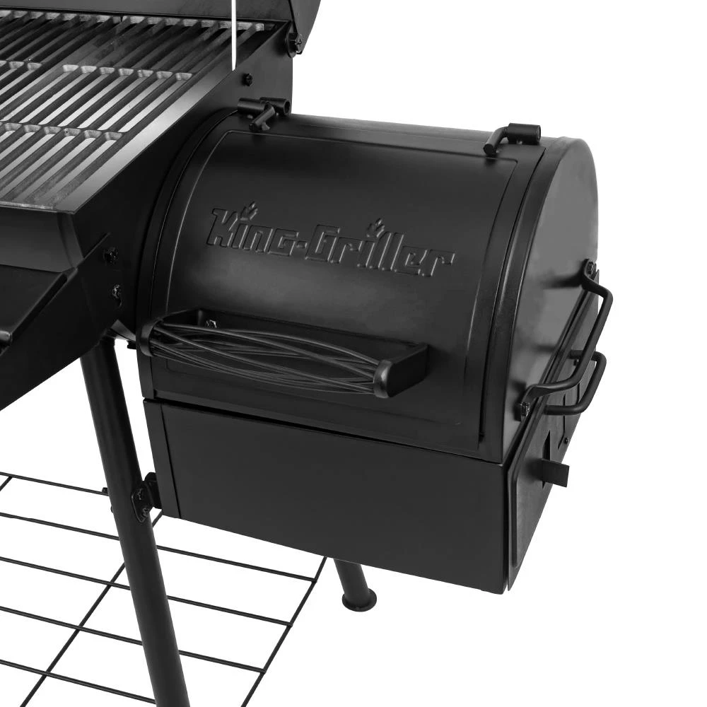 King-Griller Grills Smokin' Ace 30-in W Black Barrel Charcoal Grill 10 King-Griller Grills Smokin' Ace 30-in W Black Barrel Charcoal Grill - Image 10