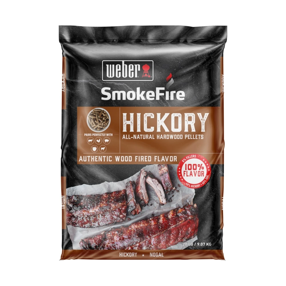 Weber Grilling Fuels SmokeFire Hickory 20-lb Grill Pellets 1 Weber Grilling Fuels SmokeFire Hickory 20-lb Grill Pellets