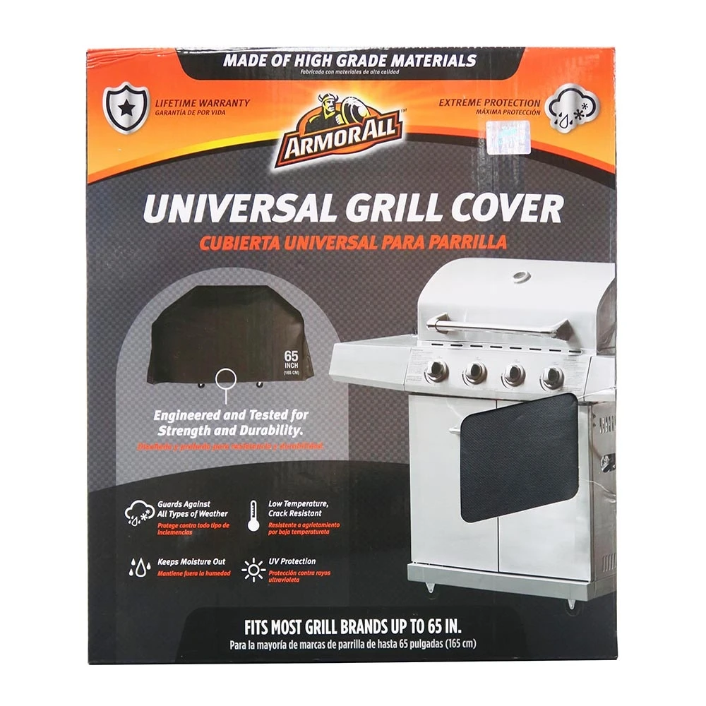 Armor All Grilling Tools & Accessories 65-in W x 45-in H Black Gas Grill Cover 3 Armor All Grilling Tools & Accessories 65-in W x 45-in H Black Gas Grill Cover - Image 3
