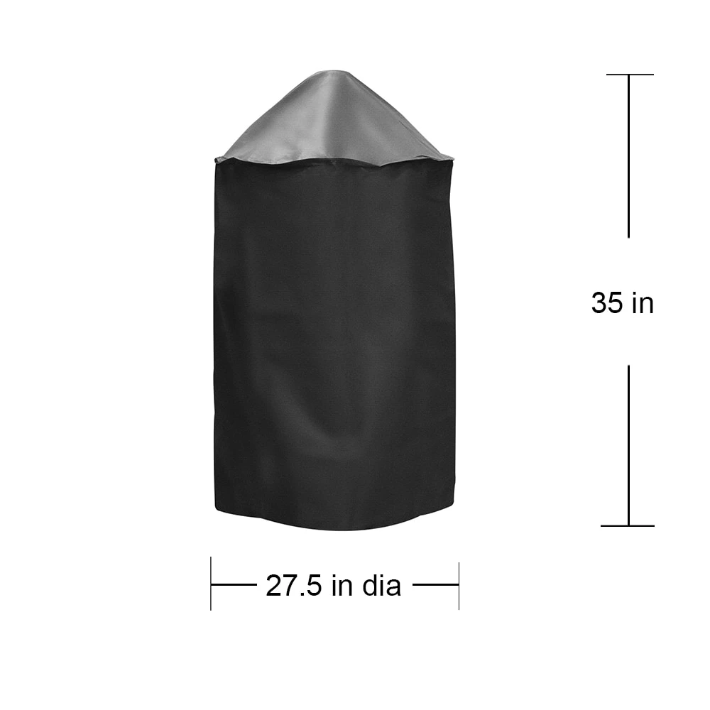 Universal Grilling Tools & Accessories 27.5-in W x 35-in H Black Vertical Smoker Cover 2 Universal Grilling Tools & Accessories 27.5-in W x 35-in H Black Vertical Smoker Cover - Image 2