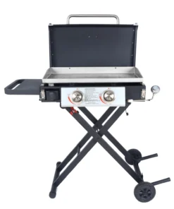Blue Rhino Grills Razor Griddle Black and Silver/Powder Coated 2-Burner Liquid Propane Gas Grill -Mmaster Outlet Shop 15582330 scaled
