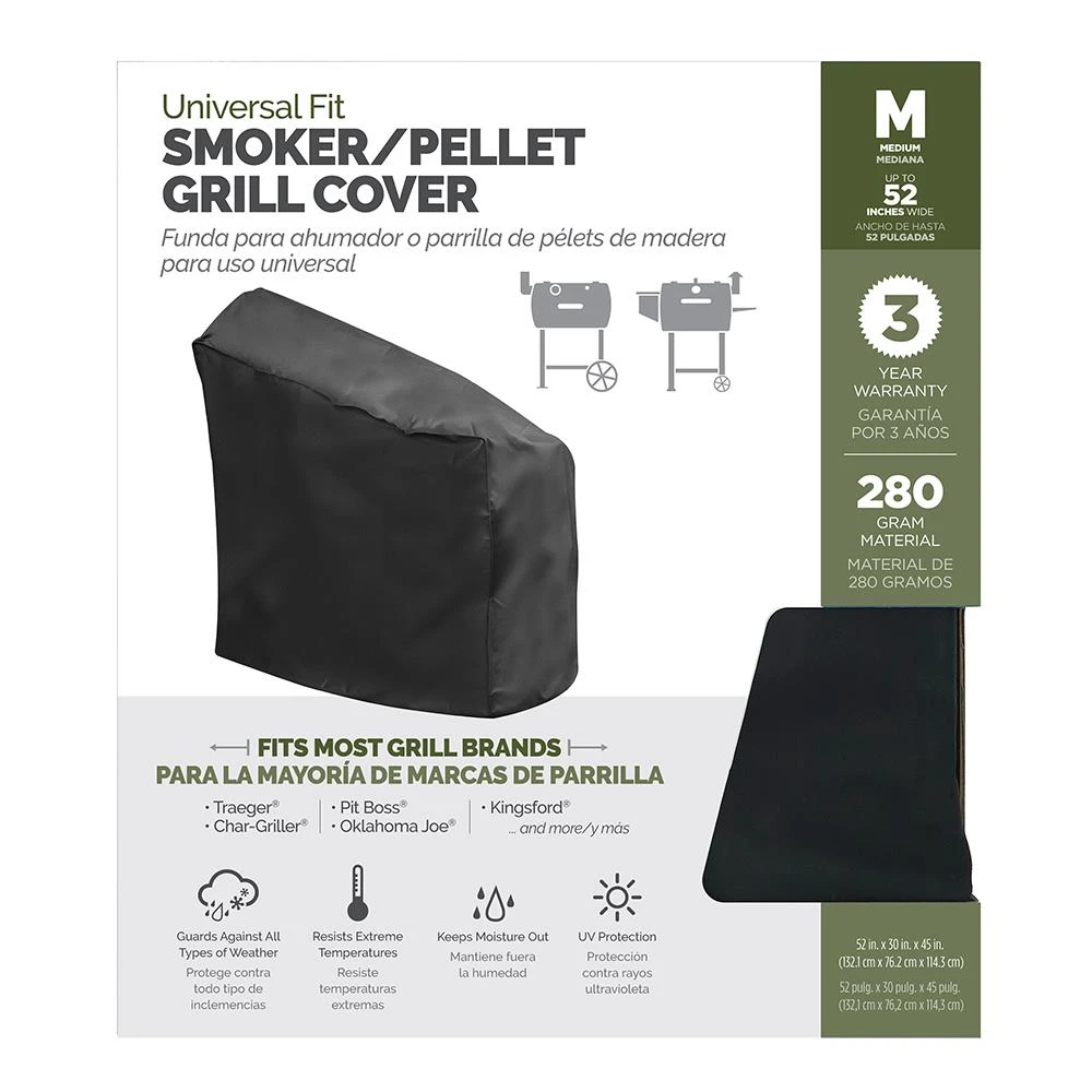 Universal Grilling Tools & Accessories 52-in W x 45-in H Black Charcoal Grill Cover 3 Universal Grilling Tools & Accessories 52-in W x 45-in H Black Charcoal Grill Cover - Image 3
