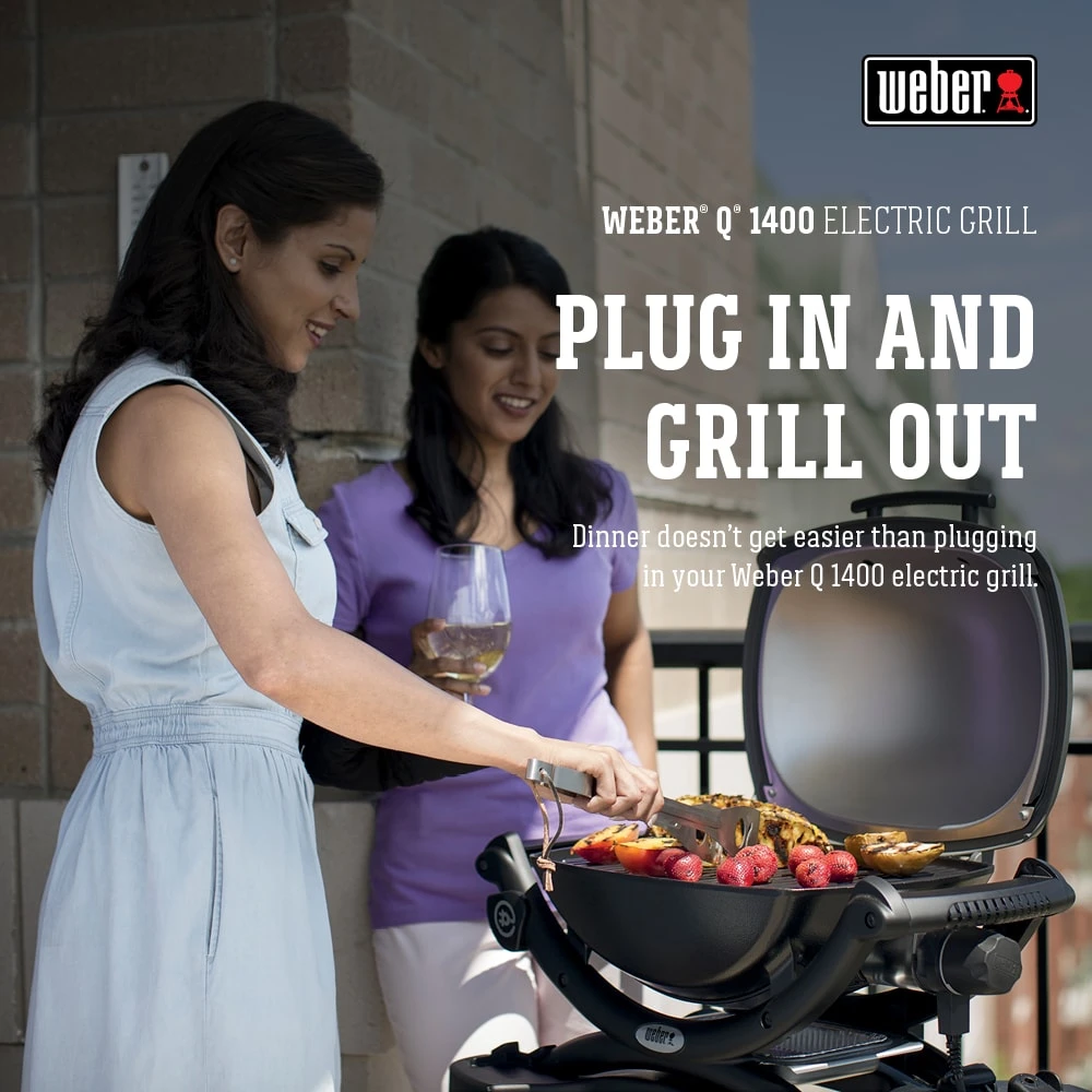 Weber Grills Q1400 1560-Watt Dark Gray Electric Grill 5 Weber Grills Q1400 1560-Watt Dark Gray Electric Grill - Image 5