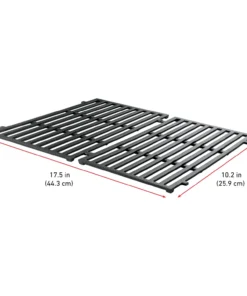 Weber Grill Replacement Parts 17.5-in x 10.2-in 2-Pack Rectangle Porcelain-coated Cast Iron Cooking Grate -Mmaster Outlet Shop 16081763 scaled