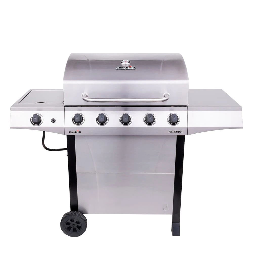 Char-Broil Grills Performance Silver 5-Burner Liquid Propane Gas Grill with 1 Side Burner 1 Char-Broil Grills Performance Silver 5-Burner Liquid Propane Gas Grill with 1 Side Burner