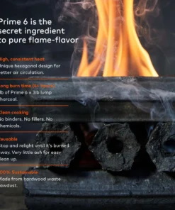 Prime 6 Grilling Fuels Premium sustainable reusable charcoal 9-lb Charcoal Briquettes 24 Prime 6 Grilling Fuels Premium sustainable reusable charcoal 9-lb Charcoal Briquettes -Mmaster Outlet Shop 16501118