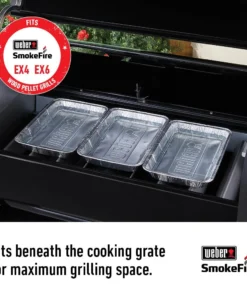 Weber Grilling Tools & Accessories SmokeFire 1.28-in x 7.62-in W Disposable Aluminum Grill Drip Pan -Mmaster Outlet Shop 17075345