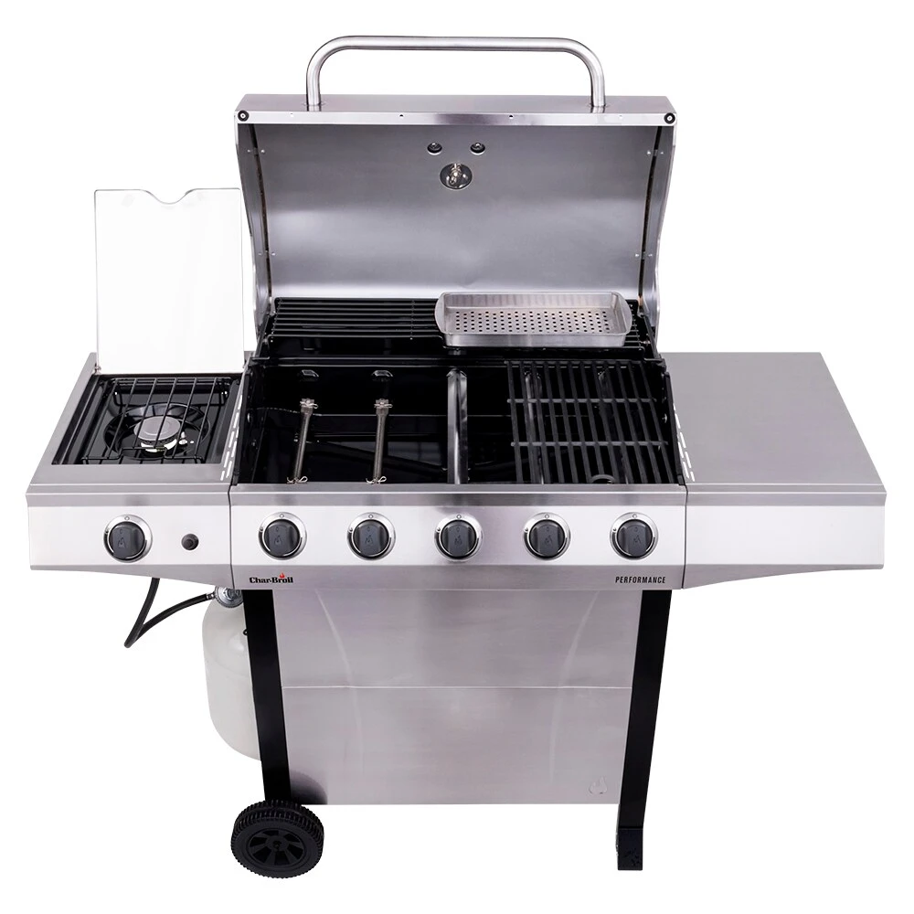 Char-Broil Grills Performance Silver 5-Burner Liquid Propane Gas Grill with 1 Side Burner 7 Char-Broil Grills Performance Silver 5-Burner Liquid Propane Gas Grill with 1 Side Burner - Image 7
