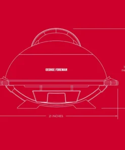 George Foreman Grills 1600-Watt Silver Electric Grill -Mmaster Outlet Shop 18136798