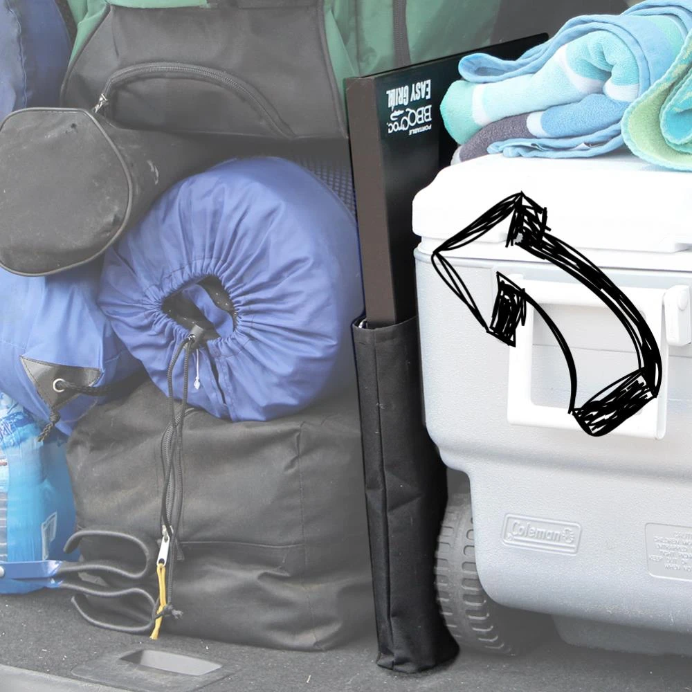 BBQ Croc Grills Portable Easy Grill 220-Sq-in Foldable Charcoal Barbecue Black 6 BBQ Croc Grills Portable Easy Grill 220-Sq-in Foldable Charcoal Barbecue Black - Image 6