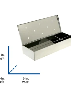 Blue Rhino Grilling Tools & Accessories 1.73-in L x 9.65-in W x 4.06-in H Smoker Box with Hinged Lid -Mmaster Outlet Shop 42577237 scaled