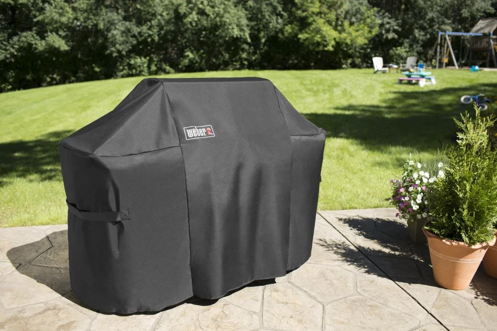 Weber Grilling Tools & Accessories 26.8-in W x 47-in H Black Gas Grill Cover 3 Weber Grilling Tools & Accessories 26.8-in W x 47-in H Black Gas Grill Cover - Image 3