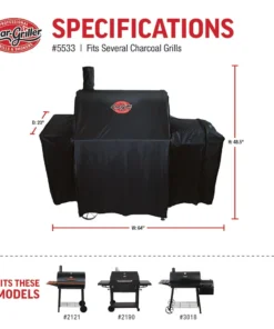 Char-Griller Grilling Tools & Accessories 65-in W x 49-in H Black Charcoal Grill Cover 15 Char-Griller Grilling Tools & Accessories 65-in W x 49-in H Black Charcoal Grill Cover -Mmaster Outlet Shop 42727561