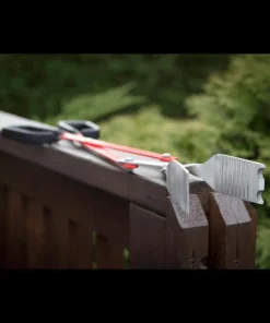 BBQ Croc Grilling Tools & Accessories 3 in 1 barbecue tool, 26 in. Red Aluminum Scissor-style Tongs -Mmaster Outlet Shop 43284380