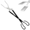 BBQ Croc Grilling Tools & Accessories 3 in 1 barbecue tool, 21 in. Black Aluminum Scissor-style Tongs