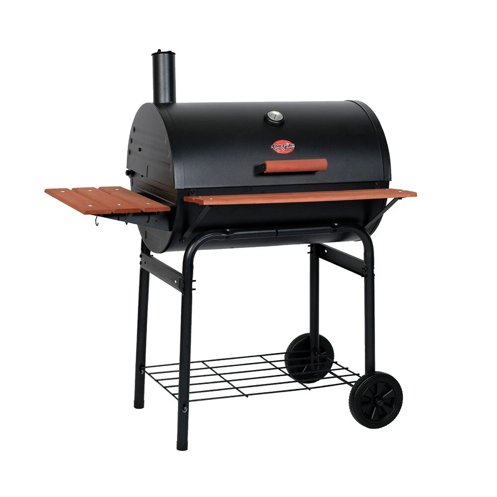 Char-Griller Grills Super Pro 30-in W Black Barrel Charcoal Grill 4 Char-Griller Grills Super Pro 30-in W Black Barrel Charcoal Grill - Image 4