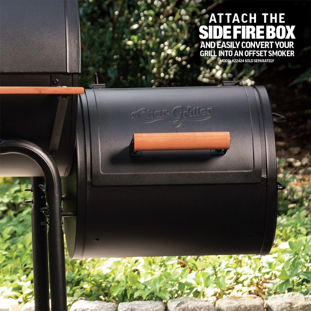 Char-Griller Grills Super Pro 30-in W Black Barrel Charcoal Grill 14 Char-Griller Grills Super Pro 30-in W Black Barrel Charcoal Grill - Image 14