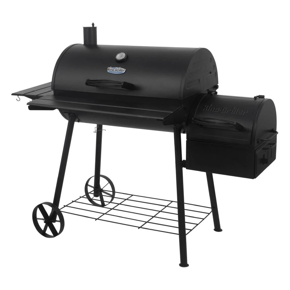 King-Griller Grills Smokin' Ace 30-in W Black Barrel Charcoal Grill 2 King-Griller Grills Smokin' Ace 30-in W Black Barrel Charcoal Grill - Image 2