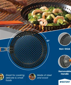 Blue Rhino Grilling Tools & Accessories Steel Non-Stick Grill Pan -Mmaster Outlet Shop 43538522