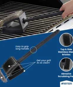 Mr. Bar-B-Q Grill Brushes & Cleaning Blocks Plastic 18-in Grill Brush and Scouring Pad -Mmaster Outlet Shop 43538523 scaled