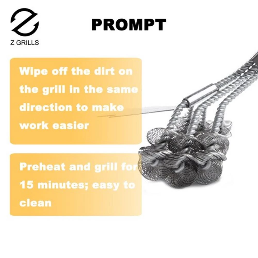 Z GRILLS Grilling Tools & Accessories Plastic 16.3-in Grill Brush 7 Z GRILLS Grilling Tools & Accessories Plastic 16.3-in Grill Brush - Image 7