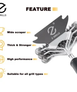 Z GRILLS Grilling Tools & Accessories Plastic 16.3-in Grill Brush 16 Z GRILLS Grilling Tools & Accessories Plastic 16.3-in Grill Brush -Mmaster Outlet Shop 44003791