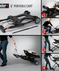 Weber Grilling Tools & Accessories Black Thermoset Plastic Folding Grill Cart -Mmaster Outlet Shop 44019136