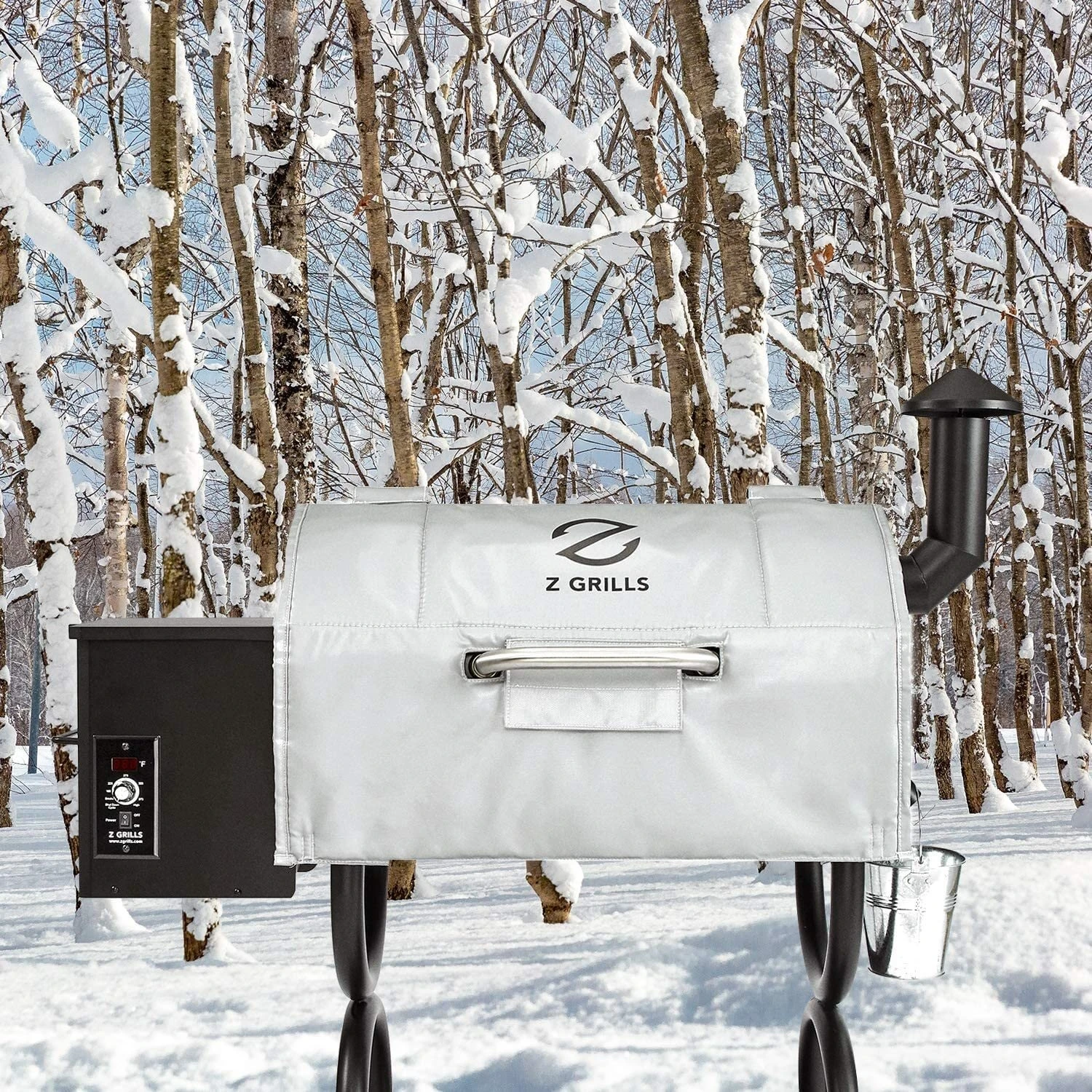 Z GRILLS Grilling Tools & Accessories 550b 41.8-in W x 28.9-in H Silver Charcoal Grill Cover 7 Z GRILLS Grilling Tools & Accessories 550b 41.8-in W x 28.9-in H Silver Charcoal Grill Cover - Image 7