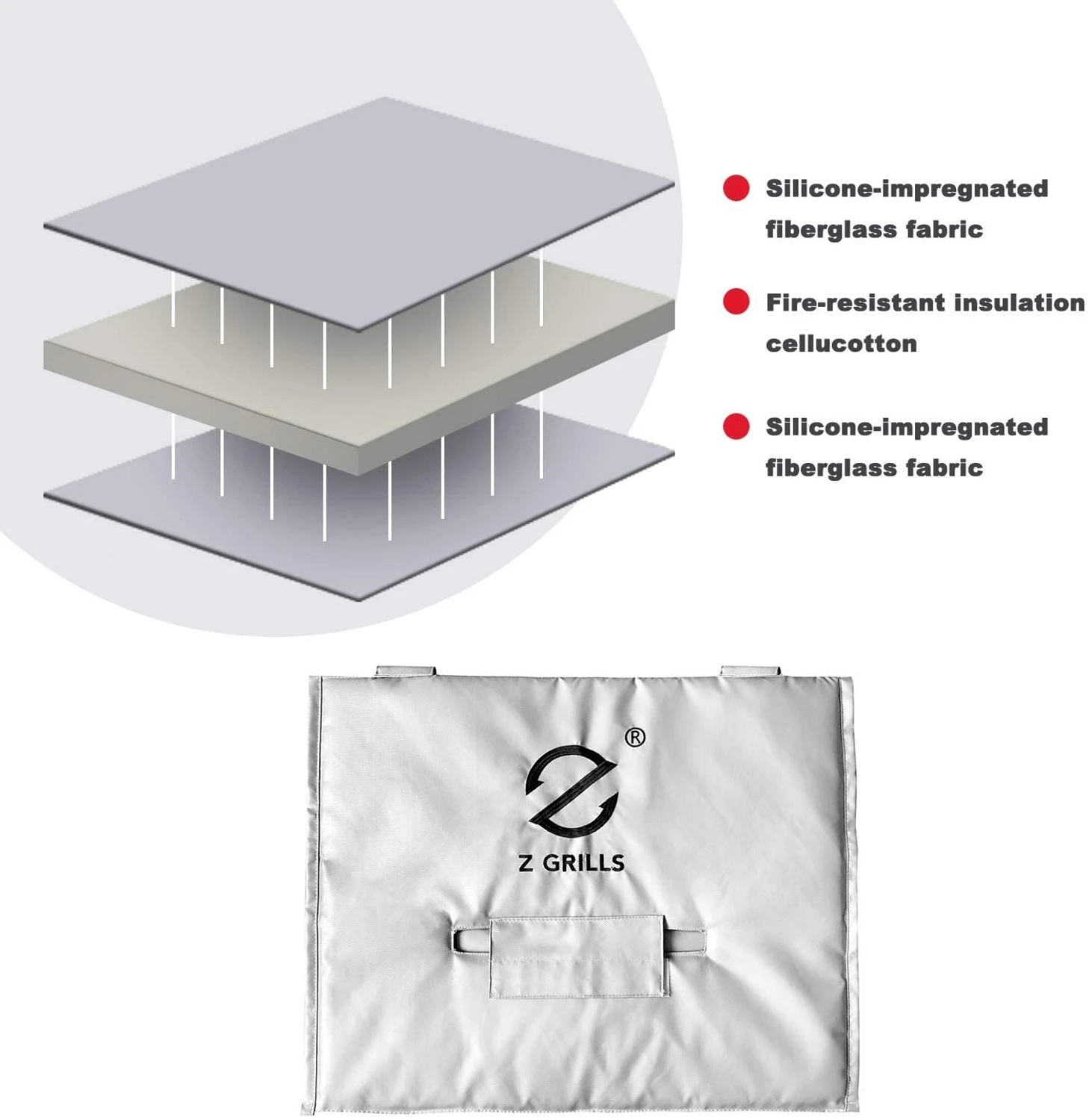 Z GRILLS Grilling Tools & Accessories 700 46-in W x 29-in H Silver Built-In Gas Grill Cover 4 Z GRILLS Grilling Tools & Accessories 700 46-in W x 29-in H Silver Built-In Gas Grill Cover - Image 4