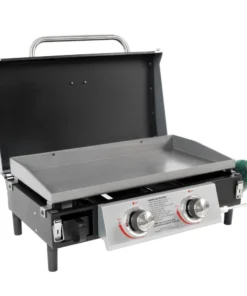 Blue Rhino Grills Blue Rhino Razor 2-Burner Portable LP Gas Griddle with Lid -Mmaster Outlet Shop 44202648