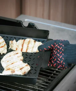 Blue Rhino Grilling Tools & Accessories Black and Red Aramid Fiber Fire-retardant Grill Gloves -Mmaster Outlet Shop 44373087