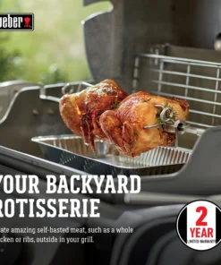 Weber Grilling Tools & Accessories 42.1-in Stainless Steel Grill Rotisserie -Mmaster Outlet Shop 44458657