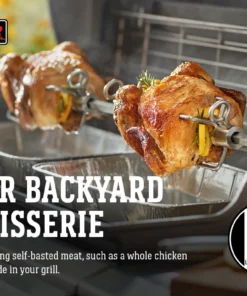 Weber Grilling Tools & Accessories 55.7-in Stainless Steel Grill Rotisserie -Mmaster Outlet Shop 44459714