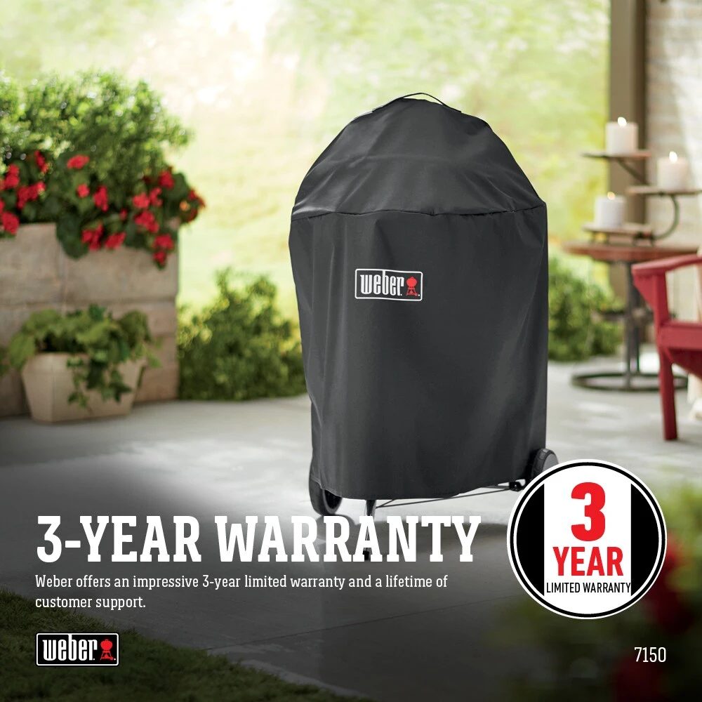 Weber Grilling Tools & Accessories 25-in W x 35-in H Black Charcoal Grill Cover 4 Weber Grilling Tools & Accessories 25-in W x 35-in H Black Charcoal Grill Cover - Image 4